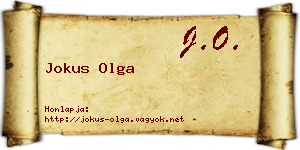 Jokus Olga névjegykártya
